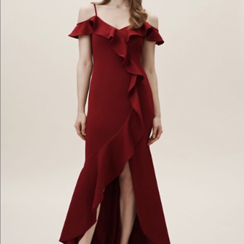 BHLDN Bordeaux Lafayette Dress